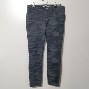 Express Stella Dark Gray Camo Ankle Low Rise Jegging Women's Size 8